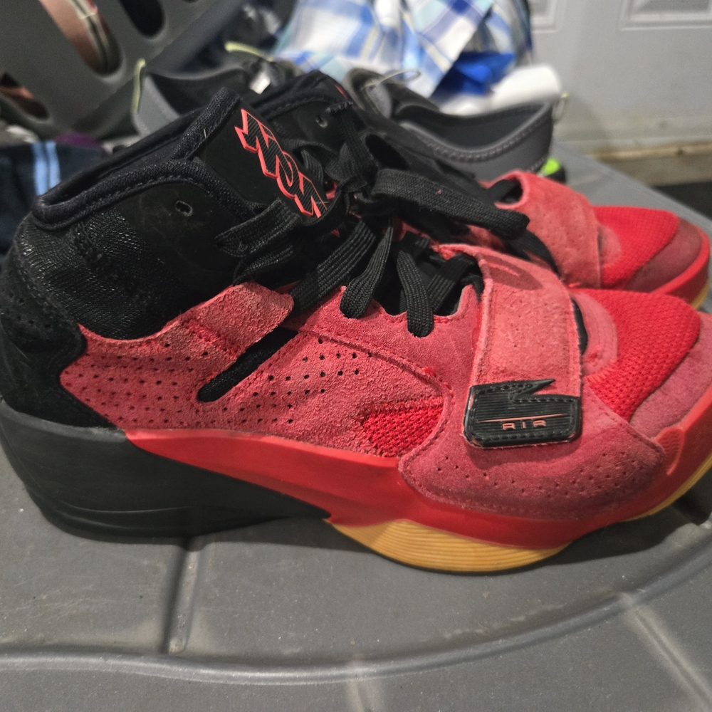 Kids Red and Black Jordan Zion Sneakers
